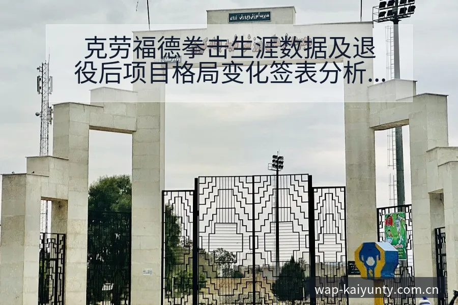 克劳福德拳击生涯数据及退役后项目格局变化签表分析 - 开云APP